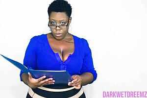 natural ebony bbw feels deep emotion in sloppy blowjob