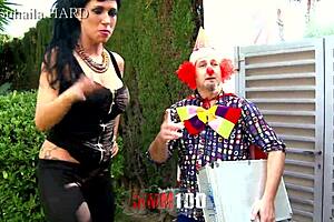 Trailer: the clown's big dick in hardcore assfucking with double penetration and deepthroat