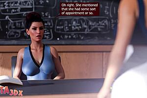 futa3dx - mistress teacher demonstrates skills with cute futa blonde