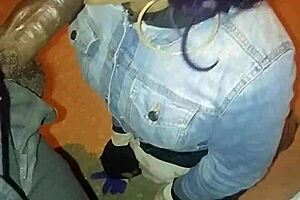 Tranny Named Red Sucking Cock In Detailed Blowjob