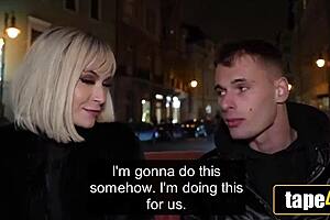 I'm this tatted up euro blonde, cuckolding my broke boyfrend for cash with a big cockk