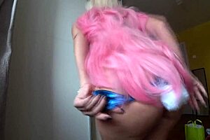 Bunny performs sexy dance with striptease