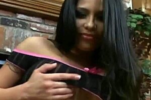 lingerie-clad brunette german babe teases her ass in wild seductive poses