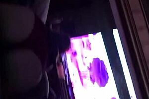 Swallowing an enormous black dick covered with saliva and putting up a show of gagging