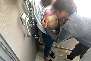 Excited Couple Starts On Balcony