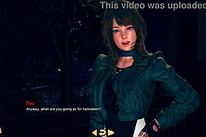 Anna Plays Trick or Treat with Big Tits