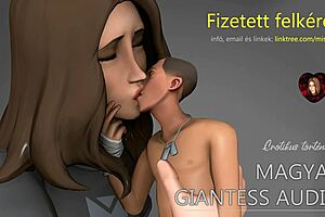 Tall Hungarian giantess gives jerk off instructions.