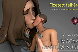 Tall Hungarian giantess gives jerk off instructions.