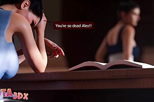 futa3dx - mistress teacher demonstrates skills with cute futa blonde