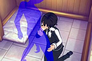 Cartoon gay porn: Kirito creampies with a breakdown, and fairly often, in his journey