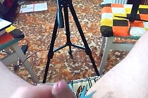 My cock cums hard from intense handjob.