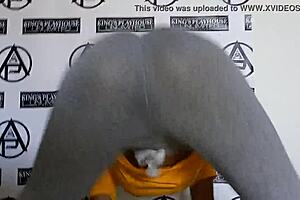 in the playhouse, she's dancing and shaking her ass before getting bent over for doggystyle