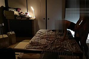 changing angles for standing back handjob finish