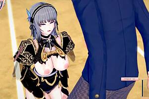 silver haired knight, 'massage my huge breasts.'