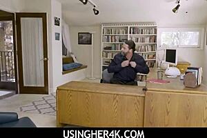 cute teen gets free use fucked by her lawyer boss right during the meeting