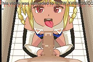 Icigo-chan gets anal training at game centre, hentai queen