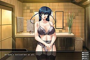 Taimanin Asagi 3 Handjob Game with Black Characters