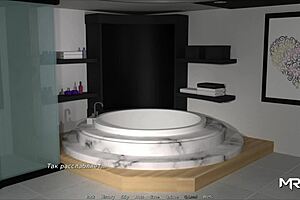 Waterworld babe needs your cock size for creampie