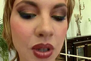 Young 18+ Girlfriend In Lingerie Gives Blowjob To Her Friend While Looking Sexy.