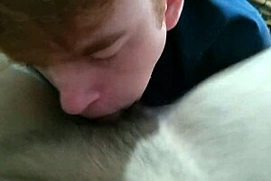 Homemade blowjob from a hot redhead twink, wanna see this teen 18+ suck?