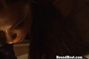 Busty lesbian slave explores bondage and submission.