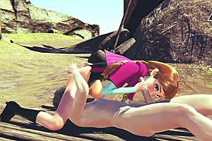 HoneySelect 2 Anna's frozen adventure: Small tits and big cock action