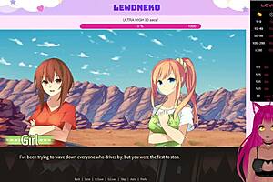 Vtuber Lewdneko Engages In Cute Anime Dating Game Highway Blossoms Part 1
