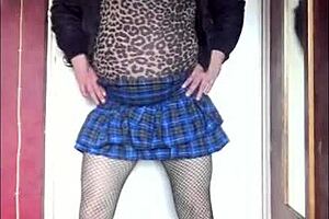 shy bisexual crossdresser wonders if sexy enough to swallow pee on camera