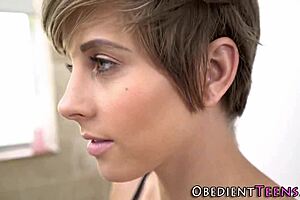 BDSM Teen In Lingerie Gets Roughly Railed With Big Cock And Tattoo, Ending In Cumshot