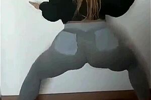 My neighbor moves her ass in spandex so hot, I can't stop watching
