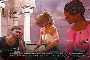 Atlas enjoys threesome sex with Leyala and Naya in the game