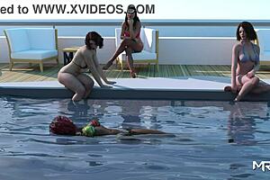 Waterworld babe needs your cock size for creampie