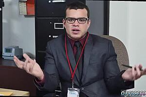 boy giving old guy blowjob during yoga session