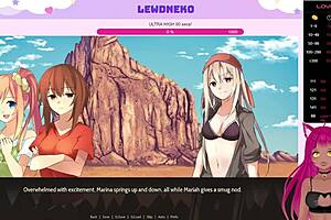 This article showcases Japanese Vtuber lewdneko showcasing Highway Blossoms as a lewd visual novel