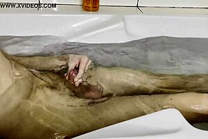 Supermdick33 Delivers Intense Handjob to Double Dildo!