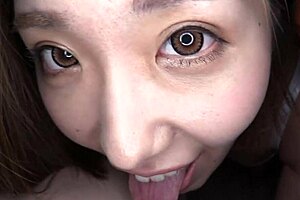 asian babe giving intense ass handjob for orgasm