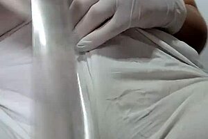 Bold Spanking Punishment On Her Pussy While Wearing White Pants