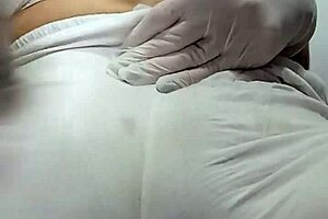 Bold Spanking Punishment On Her Pussy While Wearing White Pants