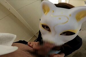 perverted japanese housewife blowing and creampied in garage