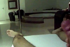Lisa Delivers Intense Footjob Cumshot Action