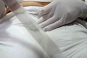 Bold Spanking Punishment On Her Pussy While Wearing White Pants