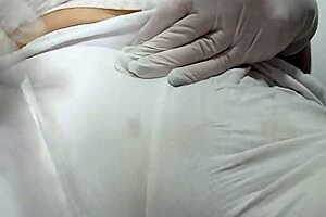 Bold Spanking Punishment On Her Pussy While Wearing White Pants