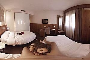 brunette getting fucked in hotel room vr experience