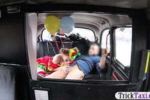 Cute Girl In Costume Sucks And Fucks Driver's Monster Cock Publicly!