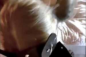 She sucked my big cock with her small tits bouncing.