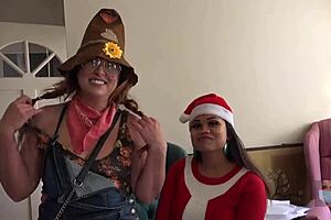 baking christmas cookies with my girlfriend in the kitchen