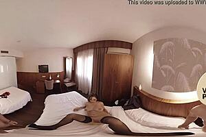 brunette getting fucked in hotel room vr experience