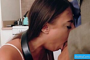 Sexy teen Gabbie Carter enjoys sucking her teacher's massive cock.