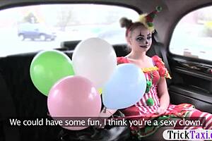 Cute Girl In Costume Sucks And Fucks Driver's Monster Cock Publicly!