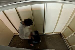 perverted japanese housewife blowing and creampied in garage